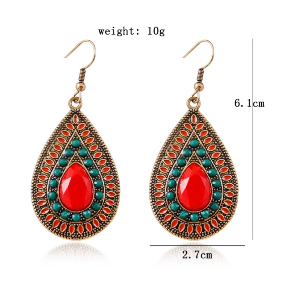 ●NEW drop shaped bohemian pendant earrings - Picture 4 of 4